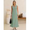 image:imageANRABESS Womens Summer Casual V Neck Sleeveless Tank Maxi Dress Split WrinkleFree Beach Vacation Sundress Cruise OutfitsLight Green