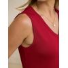 image:imageANRABESS Womens Summer Casual V Neck Sleeveless Tank Maxi Dress Split WrinkleFree Beach Vacation Sundress Cruise OutfitsRed