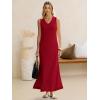 image:imageANRABESS Womens Summer Casual V Neck Sleeveless Tank Maxi Dress Split WrinkleFree Beach Vacation Sundress Cruise OutfitsRed