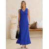 image:imageANRABESS Womens Summer Casual V Neck Sleeveless Tank Maxi Dress Split WrinkleFree Beach Vacation Sundress Cruise OutfitsRoyal Blue