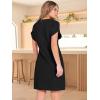 image:imageANRABESS Womens Summer Dresses Casual Short Sleeve V Neck Textured Cute Mini Tshirt Dress 2026 Spring Beach Shift SundressBlack