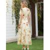 image:imageANRABESS Womens Summer Floral Maxi Dress Short Sleeve Flowy Tulle Wedding Guest Beach Vacation 2026 Spring Party Long DressesMulticolored Rose Apricot
