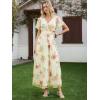 image:imageANRABESS Womens Summer Floral Maxi Dress Short Sleeve Flowy Tulle Wedding Guest Beach Vacation 2026 Spring Party Long DressesMulticolored Rose Apricot