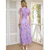 image:imageANRABESS Womens Summer Floral Maxi Dress Short Sleeve Flowy Tulle Wedding Guest Beach Vacation 2026 Spring Party Long DressesPurple Rose