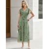 image:imageANRABESS Womens Summer Floral Maxi Dress Short Sleeve Flowy Tulle Wedding Guest Beach Vacation 2026 Spring Party Long DressesYellow Floral Green