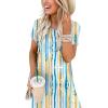 image:imageANRABESS Womens Summer Maxi Dress Short Sleeve Casual Loose Long T Shirt Dresses Split Vacation Beach Sundress Travel OutfitsBlue Ooange Ripples