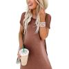 image:imageANRABESS Womens Summer Maxi Dress Short Sleeve Casual Loose Long T Shirt Dresses Split Vacation Beach Sundress Travel OutfitsBrown