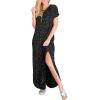 image:imageANRABESS Womens Summer Maxi Dress Short Sleeve Casual Loose Long T Shirt Dresses Split Vacation Beach Sundress Travel OutfitsDot Star