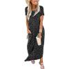 image:imageANRABESS Womens Summer Maxi Dress Short Sleeve Casual Loose Long T Shirt Dresses Split Vacation Beach Sundress Travel OutfitsDot Star