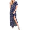 image:imageANRABESS Womens Summer Maxi Dress Short Sleeve Casual Loose Long T Shirt Dresses Split Vacation Beach Sundress Travel OutfitsFloral Blue White