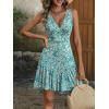 image:imageANRABESS Womens Summer Mini Dress 2026 Sleeveless Sexy Wrap V Neck ALine Boho Floral Sundress Casual Flowy Beach DressesFloral Lake