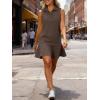 image:imageANRABESS Womens Summer Mini Dresses Polo Sleeveless Shift Short Dress Tennis Golf Athletic Casual Travel Vacation ClothesCoffee
