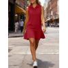image:imageANRABESS Womens Summer Mini Dresses Polo Sleeveless Shift Short Dress Tennis Golf Athletic Casual Travel Vacation ClothesRed