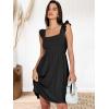image:imageANRABESS Womens Summer Short Dress 2026 Square Neck Sleeveless A Line Ruffled Wedding Casual Cute Teen Beach Mini SundressBlack