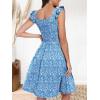 image:imageANRABESS Womens Summer Short Dress 2026 Square Neck Sleeveless A Line Ruffled Wedding Casual Cute Teen Beach Mini SundressBlue Floral 01