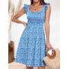 image:imageANRABESS Womens Summer Short Dress 2026 Square Neck Sleeveless A Line Ruffled Wedding Casual Cute Teen Beach Mini SundressBlue Floral 01