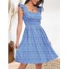 image:imageANRABESS Womens Summer Short Dress 2026 Square Neck Sleeveless A Line Ruffled Wedding Casual Cute Teen Beach Mini SundressBlue Floral 02