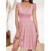 image:imageANRABESS Womens Summer Short Dress 2026 Square Neck Sleeveless A Line Ruffled Wedding Casual Cute Teen Beach Mini SundressPink Floral