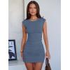 image:imageANRABESS Womens Summer Sleeveless Bodycon Mini Dress Ribbed Knit Crewneck 2026 Basic Slim Fit Party Cocktail Short DressesGrey Blue