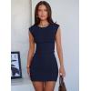 image:imageANRABESS Womens Summer Sleeveless Bodycon Mini Dress Ribbed Knit Crewneck 2026 Basic Slim Fit Party Cocktail Short DressesNavy Blue