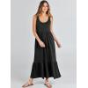 image:imageANRABESS Womens Summer Sleeveless Maxi Sundress Swing Casual Flowy Tiered Shirts Dress Beach Travel Vacation OutfitsBlack