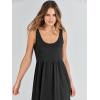image:imageANRABESS Womens Summer Sleeveless Maxi Sundress Swing Casual Flowy Tiered Shirts Dress Beach Travel Vacation OutfitsBlack