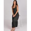 image:imageANRABESS Womens Summer Sleeveless Maxi Sundress Swing Casual Flowy Tiered Shirts Dress Beach Travel Vacation OutfitsBlack