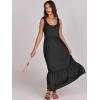 image:imageANRABESS Womens Summer Sleeveless Maxi Sundress Swing Casual Flowy Tiered Shirts Dress Beach Travel Vacation OutfitsBlack