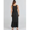 image:imageANRABESS Womens Summer Sleeveless Maxi Sundress Swing Casual Flowy Tiered Shirts Dress Beach Travel Vacation OutfitsBlack