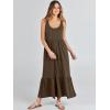 image:imageANRABESS Womens Summer Sleeveless Maxi Sundress Swing Casual Flowy Tiered Shirts Dress Beach Travel Vacation OutfitsCoffee