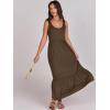 image:imageANRABESS Womens Summer Sleeveless Maxi Sundress Swing Casual Flowy Tiered Shirts Dress Beach Travel Vacation OutfitsCoffee