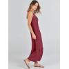 image:imageANRABESS Womens Summer Sleeveless Maxi Sundress Swing Casual Flowy Tiered Shirts Dress Beach Travel Vacation OutfitsDark Red