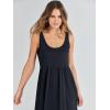image:imageANRABESS Womens Summer Sleeveless Maxi Sundress Swing Casual Flowy Tiered Shirts Dress Beach Travel Vacation OutfitsNavy Blue