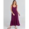 image:imageANRABESS Womens Summer Sleeveless Maxi Sundress Swing Casual Flowy Tiered Shirts Dress Beach Travel Vacation OutfitsPurple