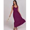 image:imageANRABESS Womens Summer Sleeveless Maxi Sundress Swing Casual Flowy Tiered Shirts Dress Beach Travel Vacation OutfitsPurple