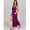 image:imageANRABESS Womens Summer Sleeveless Maxi Sundress Swing Casual Flowy Tiered Shirts Dress Beach Travel Vacation OutfitsPurple