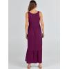 image:imageANRABESS Womens Summer Sleeveless Maxi Sundress Swing Casual Flowy Tiered Shirts Dress Beach Travel Vacation OutfitsPurple