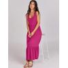 image:imageANRABESS Womens Summer Sleeveless Maxi Sundress Swing Casual Flowy Tiered Shirts Dress Beach Travel Vacation OutfitsRose
