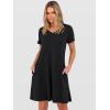 image:imageANRABESS Womens Summer T Shirt Dress Casual V Neck Short Sleeve Floral Boho Flowy Mini Dresses 2026 Beach Vacation ClothesBlack