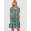 image:imageANRABESS Womens Summer T Shirt Dress Casual V Neck Short Sleeve Floral Boho Flowy Mini Dresses 2026 Beach Vacation ClothesFloral Blue Green