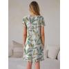 image:imageANRABESS Womens Summer T Shirt Dress Casual V Neck Short Sleeve Floral Boho Flowy Mini Dresses 2026 Beach Vacation ClothesMulti Leaf