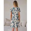 image:imageANRABESS Womens Summer T Shirt Dress Casual V Neck Short Sleeve Floral Boho Flowy Mini Dresses 2026 Beach Vacation ClothesMulticolor Leaf Print