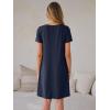 image:imageANRABESS Womens Summer T Shirt Dress Casual V Neck Short Sleeve Floral Boho Flowy Mini Dresses 2026 Beach Vacation ClothesNavy Blue