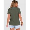image:imageANRABESS Womens Summer Waffle Knit Tops Crew Neck Short Sleeve Casual Trendy Shirts Basic Tee Blouses 2026 Spring OutfitsArmy Green