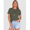 image:imageANRABESS Womens Summer Waffle Knit Tops Crew Neck Short Sleeve Casual Trendy Shirts Basic Tee Blouses 2026 Spring OutfitsArmy Green