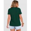 image:imageANRABESS Womens Summer Waffle Knit Tops Crew Neck Short Sleeve Casual Trendy Shirts Basic Tee Blouses 2026 Spring OutfitsDeep Green