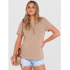image:imageANRABESS Womens Summer Waffle Knit Tops Crew Neck Short Sleeve Casual Trendy Shirts Basic Tee Blouses 2026 Spring OutfitsKhaki