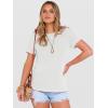image:imageANRABESS Womens Summer Waffle Knit Tops Crew Neck Short Sleeve Casual Trendy Shirts Basic Tee Blouses 2026 Spring OutfitsWhite