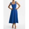 image:imageANRABESS Womens Sweetheart Neck Sleeveless Midi Dress 2026 Summer Formal Wedding Guest Party Cocktail Dresses with PocketsBlue