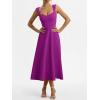 image:imageANRABESS Womens Sweetheart Neck Sleeveless Midi Dress 2026 Summer Formal Wedding Guest Party Cocktail Dresses with PocketsPurple